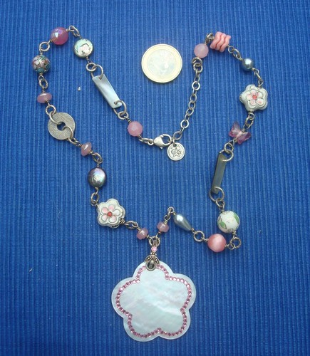 B29 collier pendentif - collier, fleur